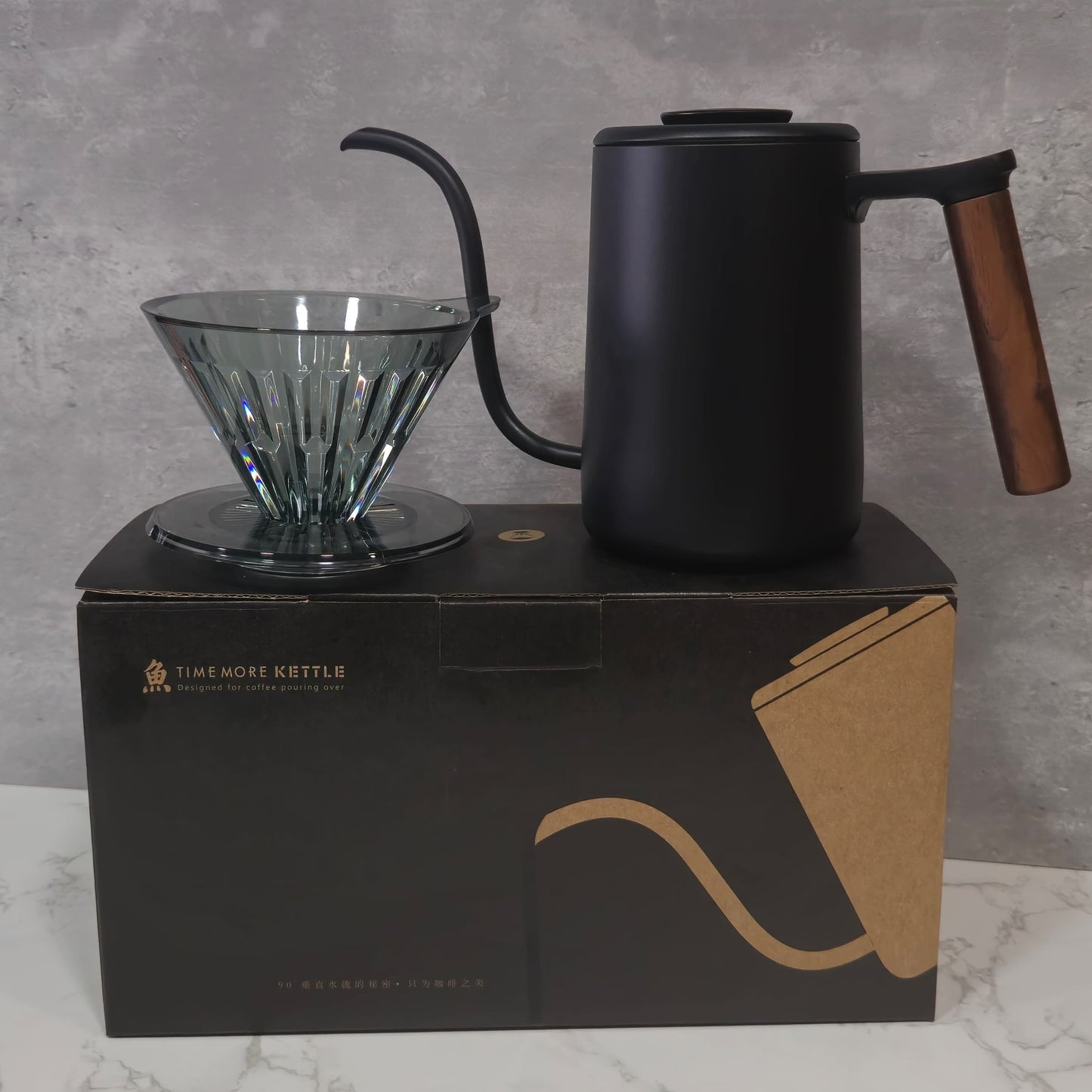 TIMEMORE Fish Youth Pour-Over Kettle 贈品 ~ 冰瞳手沖咖啡濾杯01號(黛黑色)