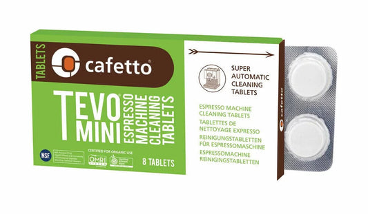 CAFETTO Tevo 迷你片劑 - 濃縮咖啡機清潔片劑 8x