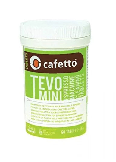 CAFETTO Tevo 迷你藥片 60x（BBD - 2022 年 3 月）濃縮咖啡機清潔藥片
