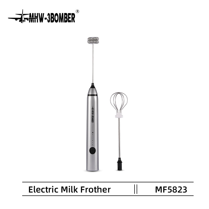 MHW-3Bomber 手持電動奶泡器- 銀色
